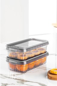 Sada 3 ks potravinových boxů BONNIE antracitová