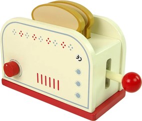 LEAN Toys Drevený hriankovač s príslušenstvom na raňajky, detská kuchynka