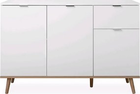 Skrinka so zásuvkou Göteborg, biela / dub sonoma