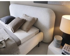 Béžová čalúnená dvojlôžková posteľ s úložným priestorom s roštom 140x200 cm Pointt – ELTAP