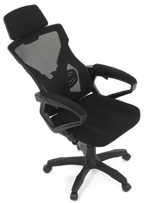 Autronic BONTEC Kancelárska stolička, výškovo nastaviteľná, čierna látka, KA-R223 BK Farba: Čierna