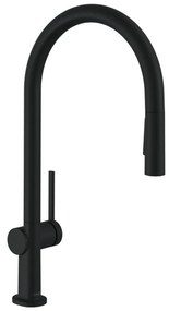 Hansgrohe M54, drezová batéria Talis s výsuvnou spŕškou, čierna matná, HAN-72800670