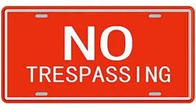 Ceduľa značka No Trespassing