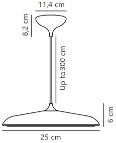 DFTP by Nordlux - LED Stmievateľný luster na lanku ARTIST LED/14W/230V pr. 25 cm medená