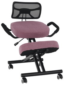 Ergonomická kľakačka, ružová/čierna, RUFUS