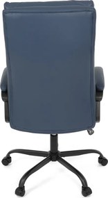 Kancelárske kreslo PEDRO — ekokoža, modrá