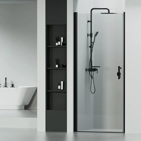Madeira 80 čierne otváracie sprchové dvere, 190cm, 6mm