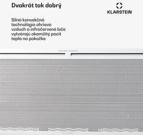 Klarstein Hot Spot Slimcurve Double Wave, konvektor, ohrievač 2 v 1, 2000 W, týždenný časovač, biely