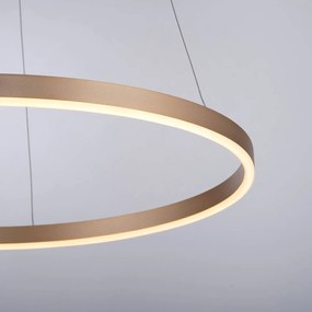 LED závesné svietidlo Ritus Ø 58,5 cm matná mosadz