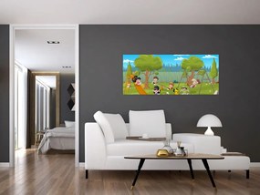 Obraz - Deti na ihrisku (120x50 cm)