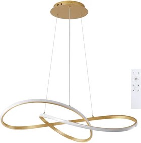 Brilagi - stmievateľný LED luster na lanku INFINITY LED/80W/230V 80x80 cm zlatý + diaľkové ovládanie