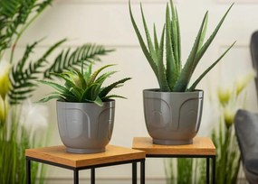 Kvetináč ZOE 16 cm sivý