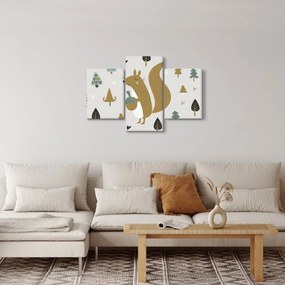 Obraz - Veverička s orieškom (90x60 cm)