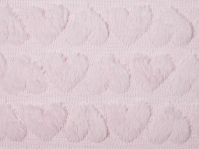 Sada 2 vankúšov so vzorom srdiečok 45 x 45 cm ružová ASTRANTIA Beliani