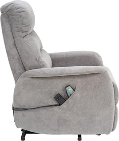 Masážne kreslo s polohovaním Legacy, šedá látka