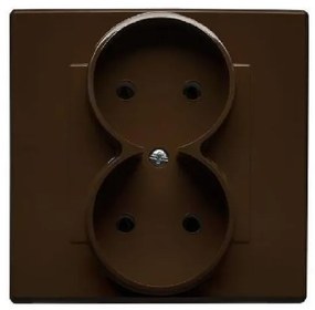 Dvojitá zásuvka MILANO (hnedá)
