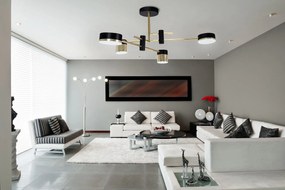 Toolight Toolight, LED stropné svietidlo 4x30W APP1001-4C, čierna-zlatá, OSW-07533