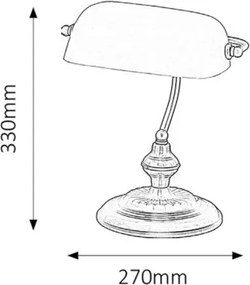 Bank zelená office lampa Rabalux 4038 27*33*20 1*E27