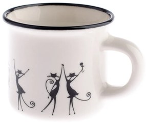 Porcelánový hrnček Tancujúce mačky 75 ml