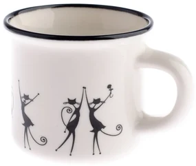 Porcelánový hrnček Tancujúce mačky 75 ml