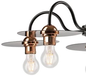 Industriálne závesné svietidlo ALICE 5 čierne