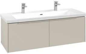 VILLEROY &amp; BOCH Subway 3.0 závesná skrinka pod umývadlo, 2 zásuvky, 1272 x 478 x 429 mm, Cashmere Grey, C60102VN