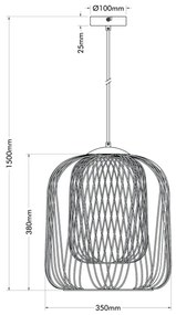 Globo 15965H1 - Luster na lanku DICHTI 1xE27/40W/230V priemer 35 cm