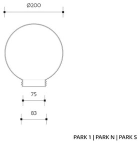 Náhradné tienidlo k nástennému svietidlu PARK E27 pr. 20 cm prizmatická