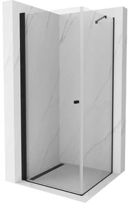 Mexen Pretoria sprchovací kút 70x70cm, 6mm sklo, čierny profil-číre sklo, 852-070-070-70-00