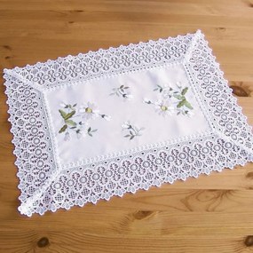 Čipkovaný obrus Jarné kvety 35 × 50 cm