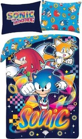 Halantex Obliečky z mikrovlákna 140x200 + 70x90 cm - Sonic, Tails a Knuckles