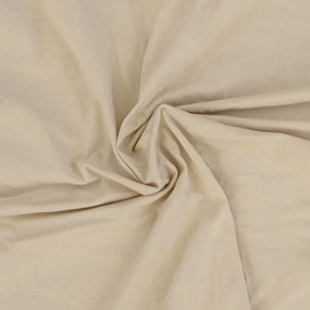 Kvalitex Luxusné bavlnené JERSEY prestieradlo s lycrou 220x200 cm - svetlo béžová