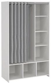 Bielo-sivá šatníková skriňa 105x180 cm Kit – Tvilum