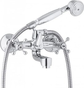 Vaňová batéria RETRO ZAPE so sprchou - chrómová