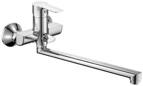 Bruckner Bruckner, BARON nástenná umývadlová/vaňová batéria, rozteč 100mm, hubica 338mm, chrómová, 612.035.1