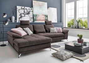 XXXLutz ROHOVÁ SEDAČKA, textil, tmavohnedá Sit & More - Sedačky - 000144005512