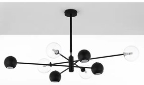 Jupiter 1996 - Luster na tyči MOKA 4xGU10/10W/230V + 4xG9/10W/230V čierna/číra