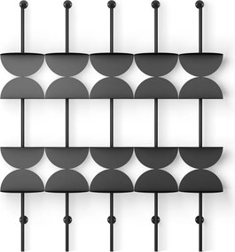 Čierny kovový modulárny policový systém 27x203,5 cm Solis – Umbra