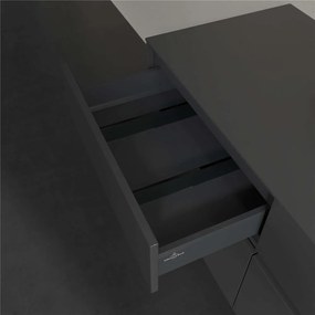 VILLEROY &amp; BOCH Collaro závesná skrinka pod umývadlo na dosku (umývadlo vpravo), 4 zásuvky, 1200 x 500 x 548 mm, Glossy Grey, C09900FP