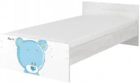 Raj posteli Detská posteľ " Modrý Medvedík " MAX  XL biela