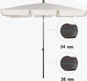 TRENDIE Záhradný slnečník 125x200 cm tmavo sivý