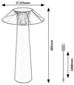 Rabalux ASSEN LED vonkajšia dekoratívna lampa 77062