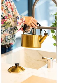 Varná kanvica z nehrdzavejúcej ocele v zlatej farbe 1,5 l Diamante – Vialli Design