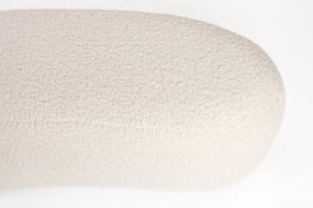 Krémovobiela polstrovaná lavica z textílie buklé Noxx – White Label