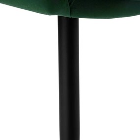 Jedálenská stolička NEVADA zamatová, tmavozelená
