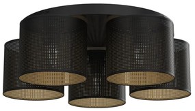 Luminex Luster prisadený LOFT SHADE 5xE27/60W/230V čierna/zlatá LU5249