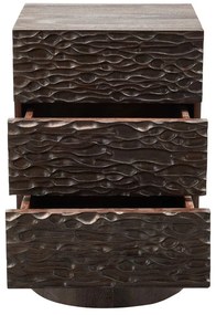 Tmavohnedý nočný stolík z mangového dreva Crumble – WOOOD