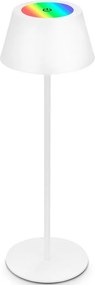 Brilo - LED RGB dotyková nabíjacia stolná lampa KIKI LED/2,6W/5V IP44 2600 mAh biela