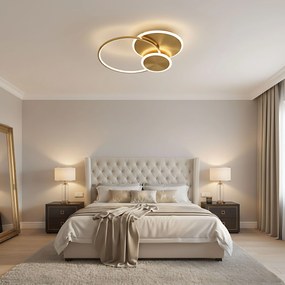 Toolight Toolight, LED stropné svietidlo + diaľkové ovládanie, APP1711-C, zlatá matná, OSW-04040