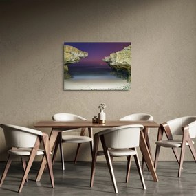 Sklenený obraz - morský útes (70x50 cm)